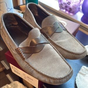 Tom Ford Men's Suede Loafers in Taupe